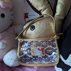 hello kitty purse clear gold 2008